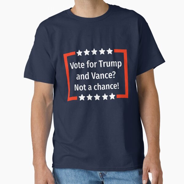 Vista previa del artículo con la obra «¿Votarás por Trump y Vance? ¡Ni lo sueñes!», diseñado y vendido por Rachel the Artist .