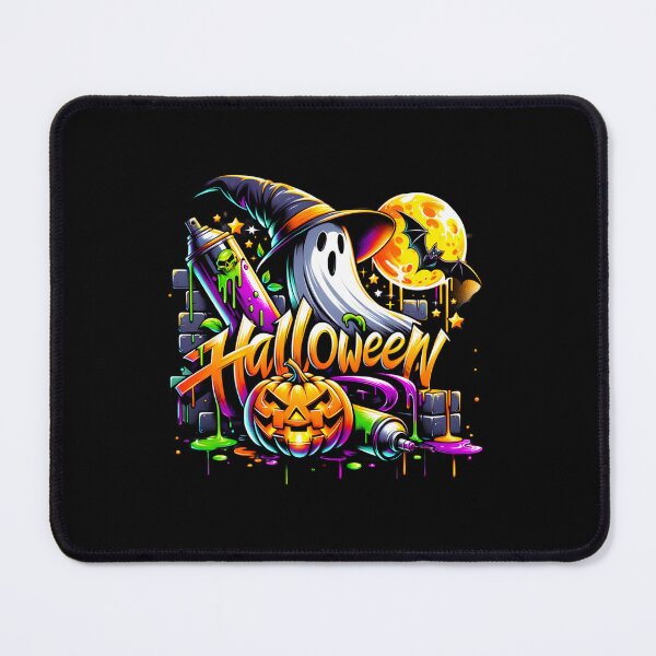 Item preview, Ghost with Witch Hat & Pumpkin – Halloween Night Watercolor Art for T-Shirts, Mugs, Stickers & More designed and sold by artedigital99.