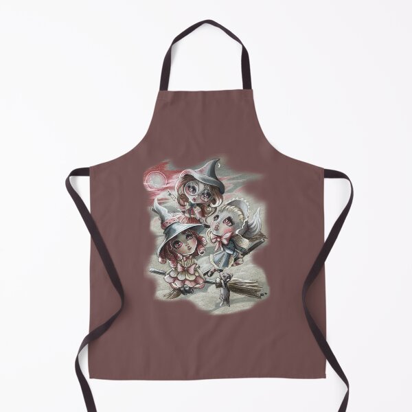Item preview, Three cute little kawaii witches and a blood red moon designed and sold by SaskiaFranken.