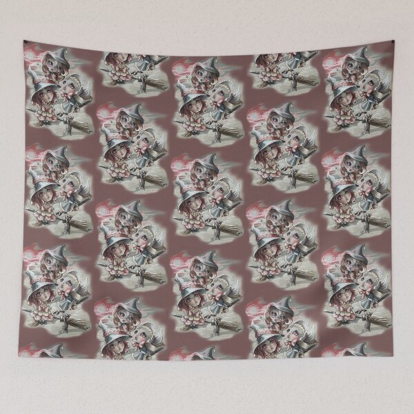 Item preview, Three cute little kawaii witches and a blood red moon designed and sold by SaskiaFranken.