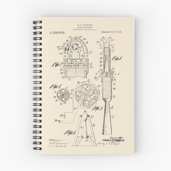 Item preview, Robert H. Goddard Rocket Patent - Black on Light designed and sold by IORS.