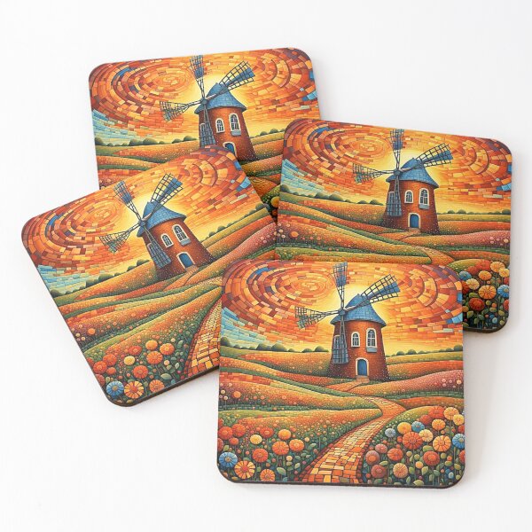 Item preview, Windmill at sunset 1 designed and sold by George Hutton Hunter.