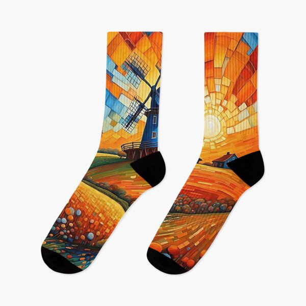 Item preview, Windmill at sunset 5 designed and sold by George Hutton Hunter.