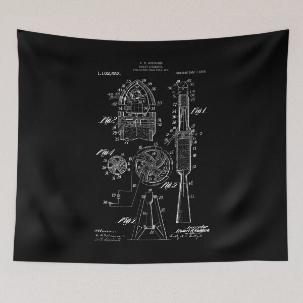 Item preview, Robert H. Goddard Rocket Patent - White on Dark designed and sold by IORS.