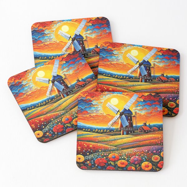 Item preview, Windmill at sunset 7 designed and sold by George Hutton Hunter.
