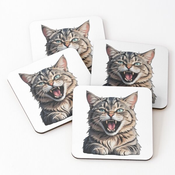 Item preview, Expressive Angry Cat Design – Fierce and Powerful Illustration designed and sold by UniGift.