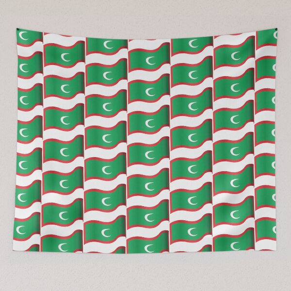 Item preview, Maldives Flag designed and sold by HarveyHandcraftsandDesigns.
