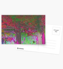 Night falls on the carousel. Postcards