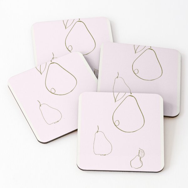 Item preview, Cute Pears with A Pink Background designed and sold by bowsbotanicals.