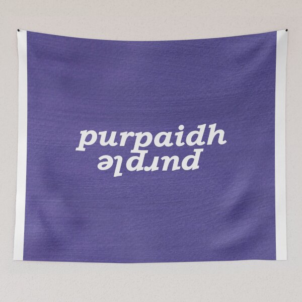 Item preview, painted purple/purpaidh with Scottish Gaelic (Gàidhlig) translation designed and sold by Mamaidh Made.