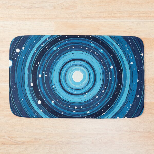 Item preview, Blue circles space design with small stars and cosmic cosmos. designed and sold by HEMRO.