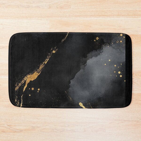 Item preview, Elegant black and gold abstract art featuring shimmering textures and flowing shapes, suitable for modern decor. designed and sold by Jerhus.