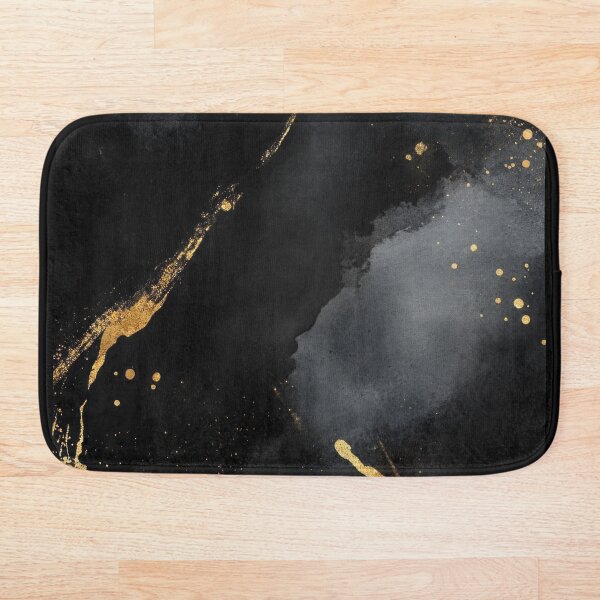 Item preview, Elegante arte abstracto en negro y dorado con texturas brillantes y formas fluidas, adecuado para una decoración moderna. designed and sold by Jerhus.