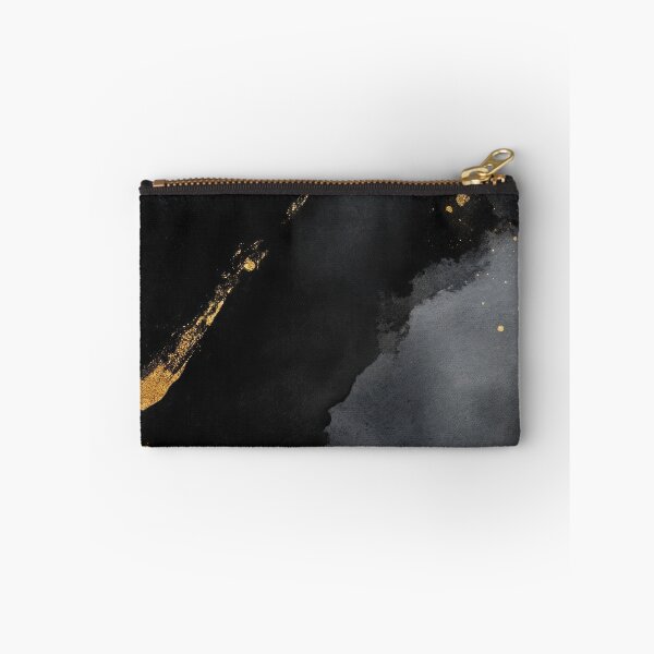 Item preview, Elegant black and gold abstract art featuring shimmering textures and flowing shapes, suitable for modern decor. designed and sold by Jerhus.