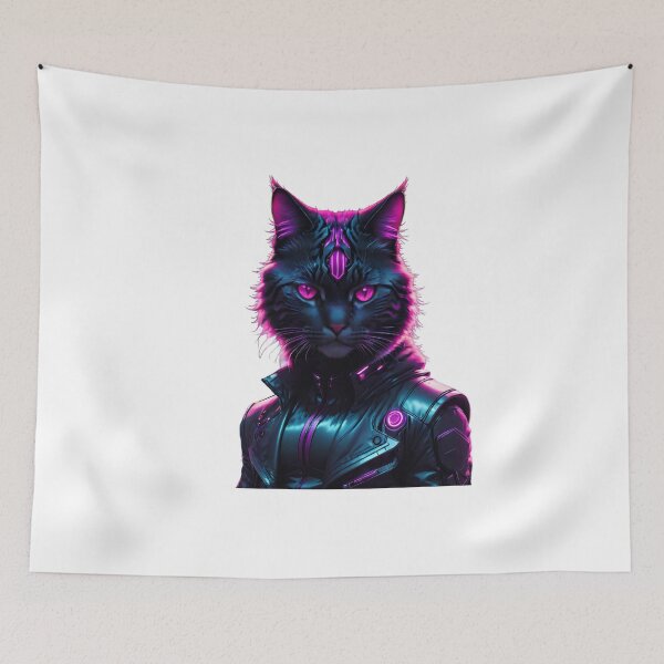 Item preview, Angry CyberPunk cat  designed and sold by CyberArtShop.