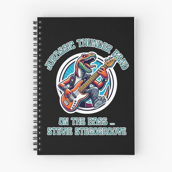Item preview, Jurassic Thunder Band Bassist Stevie Stegogroove T-Shirt designed and sold by Manic Merch Designs.