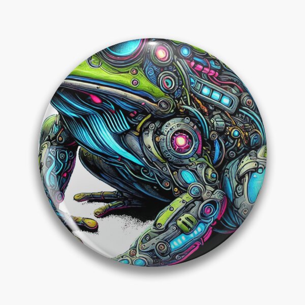 Item preview, Neon Leap: Cyberpunk Frog designed and sold by Mjonkey.