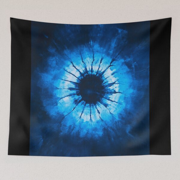 Item preview, A captivating close-up of a striking blue vortex displaying intricate patterns and textures, evoking a sense of depth and mystery. designed and sold by Jerhus.