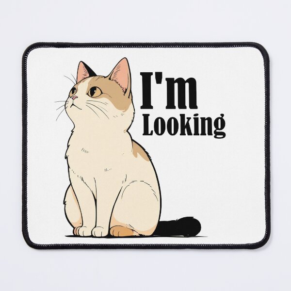 Item preview, cute cartoon cat looking up designed and sold by sketchheart.