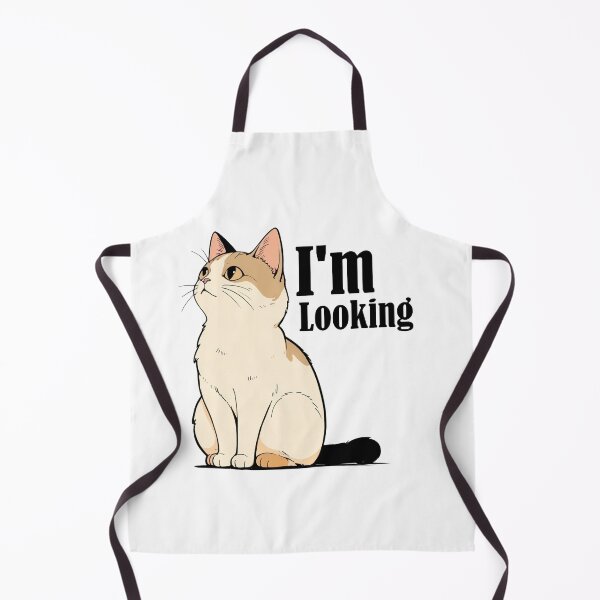 Item preview, cute cartoon cat looking up designed and sold by sketchheart.