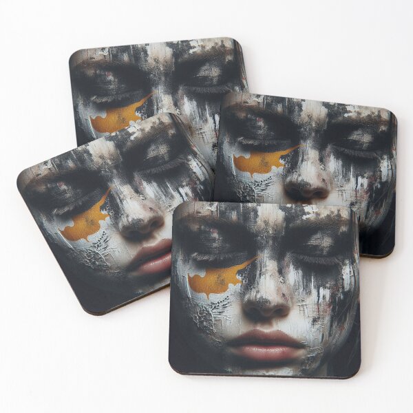Item preview, A woman with a blindfold on her face designed and sold by AiPoliviosArt.