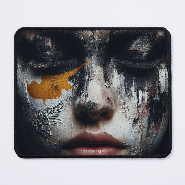 Item preview, A woman with a blindfold on her face designed and sold by AiPoliviosArt.