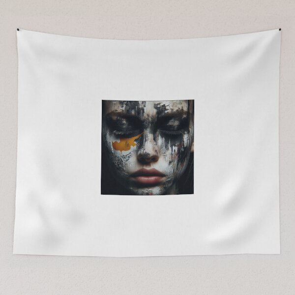 Item preview, A woman with a blindfold on her face designed and sold by AiPoliviosArt.
