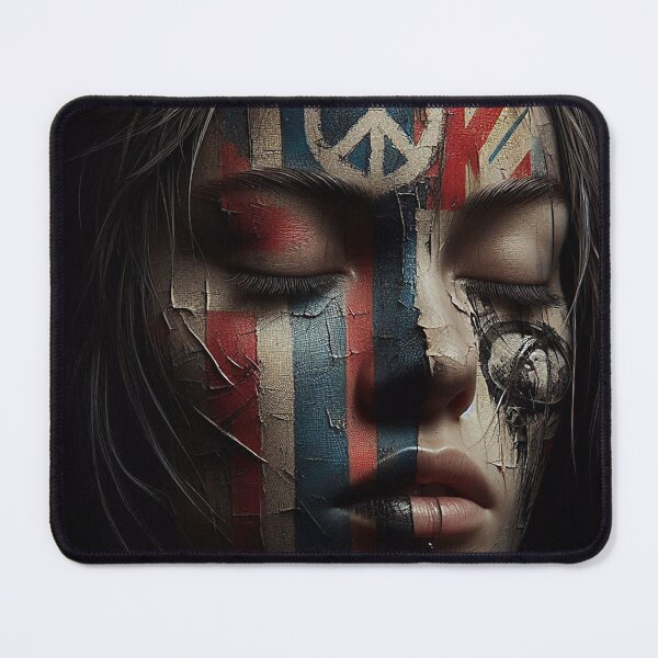 Item preview, A woman with a blindfold on her face designed and sold by AiPoliviosArt.