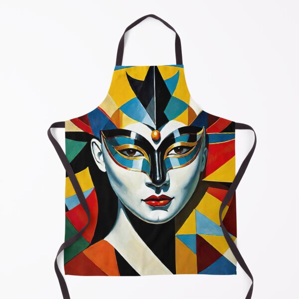 Item preview, Venetian Masquerade, Venice Masks Collection Cubism Art No:1 designed and sold by SofyaliArt.