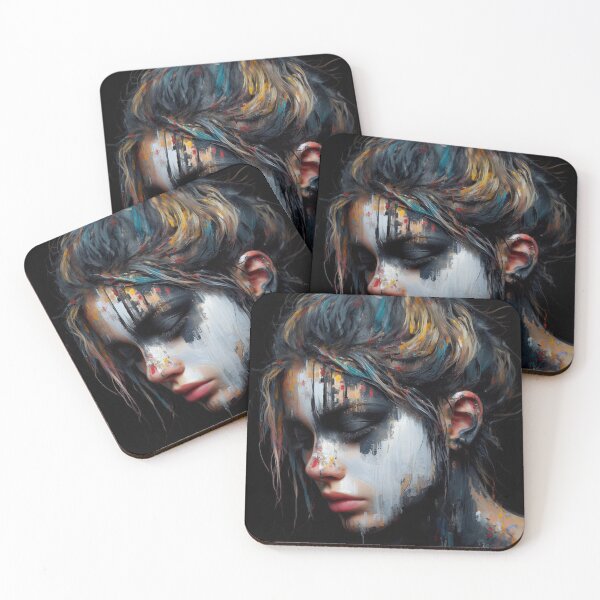 Item preview, A woman with a blindfold on her face designed and sold by AiPoliviosArt.