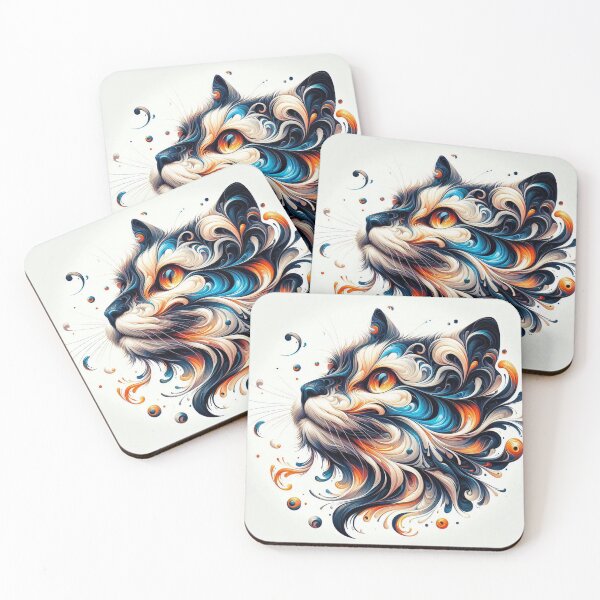 Item preview, abstrat cat designed and sold by BulgariAI.