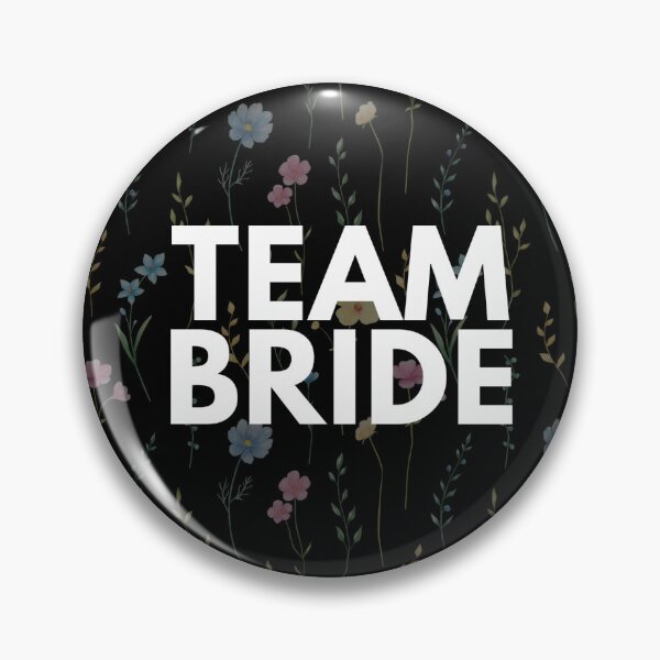 Item preview, Team Bride Floral Button designed and sold by studiokanvis.