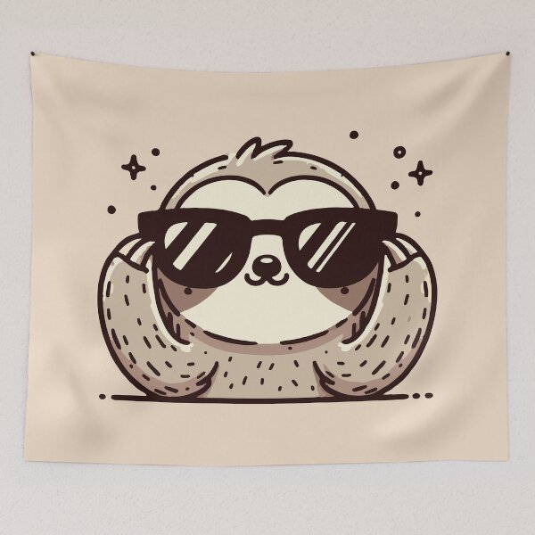 Item preview, Sloth in Swag with Sunglasses designed and sold by bhoomin7.