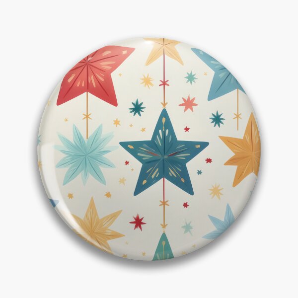 Item preview, A pattern design of soft, watercolor-style Christmas stars in gentle hues of blue, green. designed and sold by HEMRO.