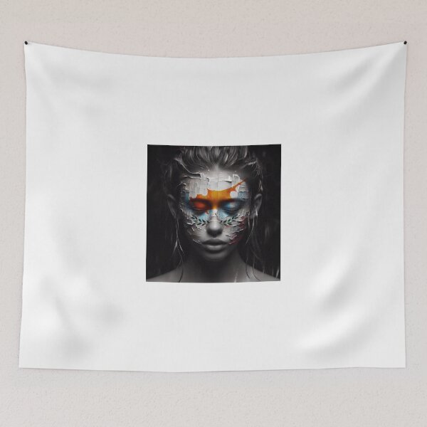Item preview, A woman with a blindfold on her face designed and sold by AiPoliviosArt.