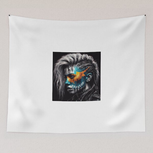 Item preview, A woman with a blindfold on her face Cyprus Flag designed and sold by AiPoliviosArt.