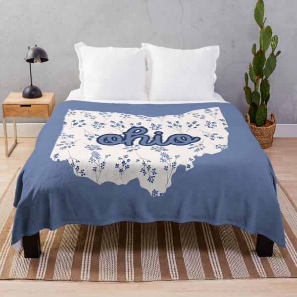 Item preview, Ohio Floral - Blue and White designed and sold by Teribelle.