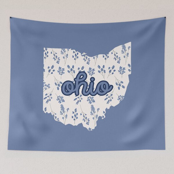 Item preview, Ohio Floral - Blue and White designed and sold by Teribelle.
