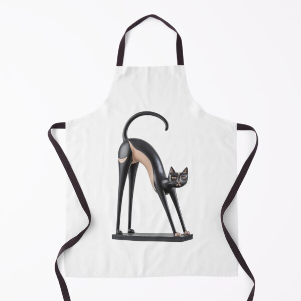 Item preview, Modern Black Cat Stretching Sculpture - Minimalist Home Decor for Cat Lovers designed and sold by love3617.