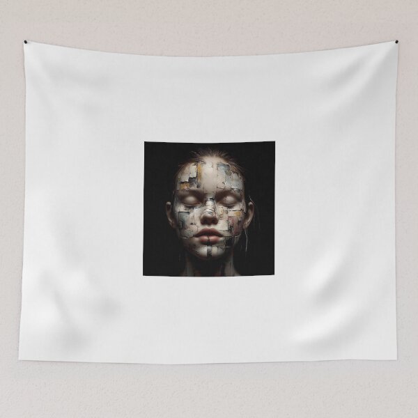 Item preview, A woman with a blindfold on her face designed and sold by AiPoliviosArt.
