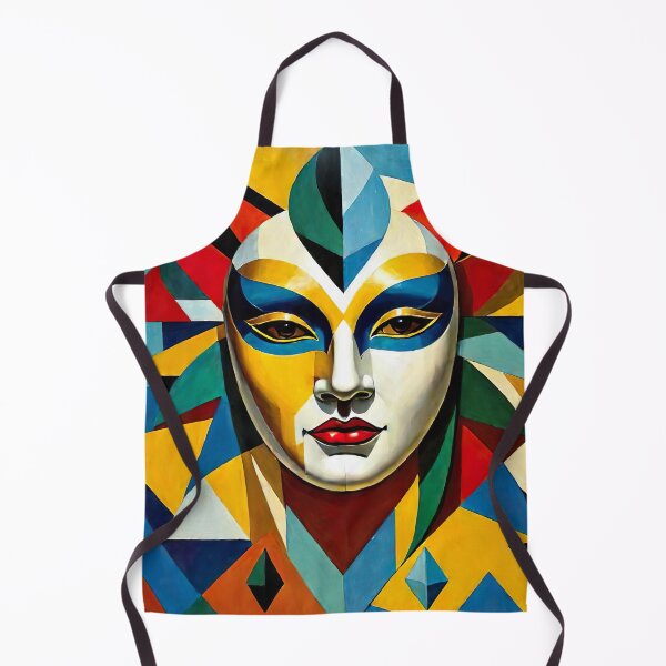 Item preview, Venetian Masquerade, Venice Masks Collection Cubism Art No:3 designed and sold by SofyaliArt.