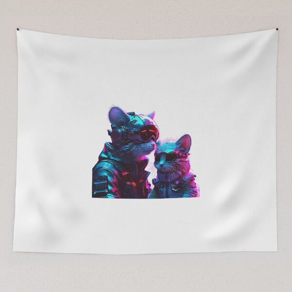 Item preview, team CyberPunk cats designed and sold by CyberArtShop.