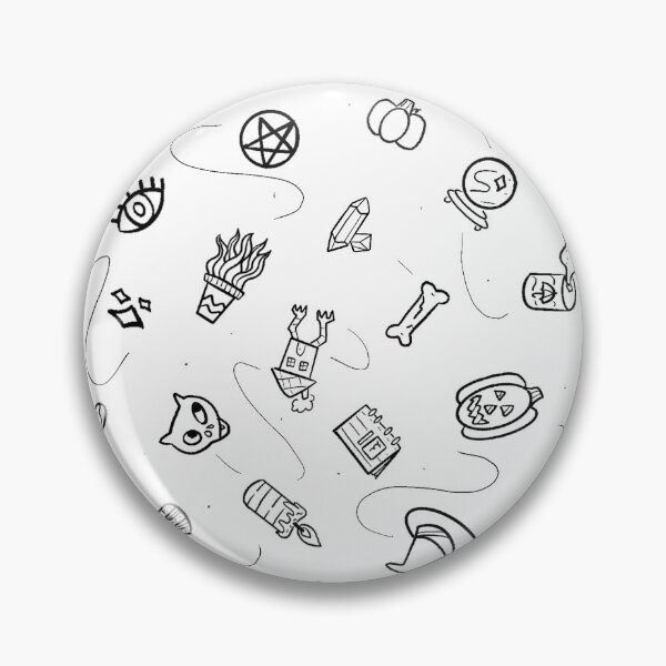 Item preview, Witchy Notebook Miniprint White designed and sold by Emroar.