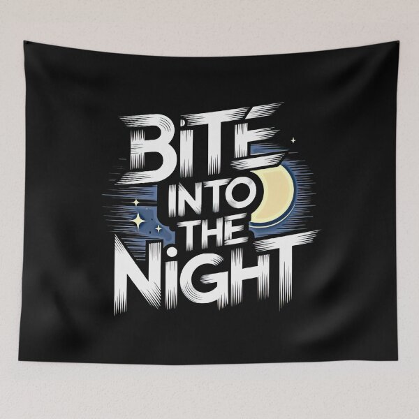 Item preview, Bite Into the Night Typography designed and sold by artwaves.