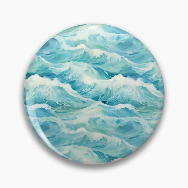 Item preview, Patrón de acuarela de olas del mar n.° 8 designed and sold by NatureSight.