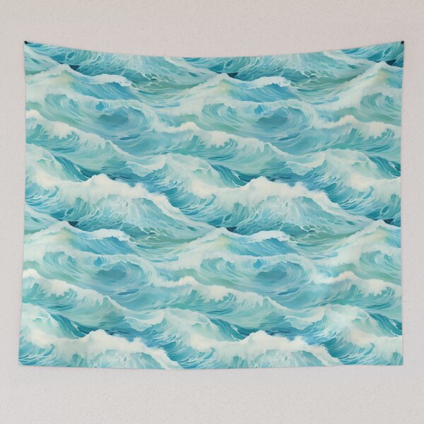 Item preview, Sea Waves Watercolor Pattern #8 designed and sold by NatureSight.