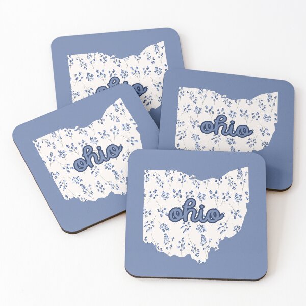 Item preview, Ohio Floral - Blue and White designed and sold by Teribelle.