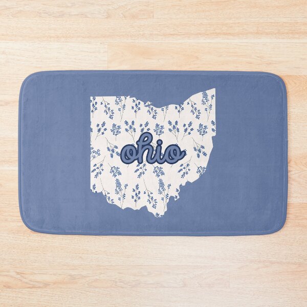 Item preview, Ohio Floral - Blue and White designed and sold by Teribelle.
