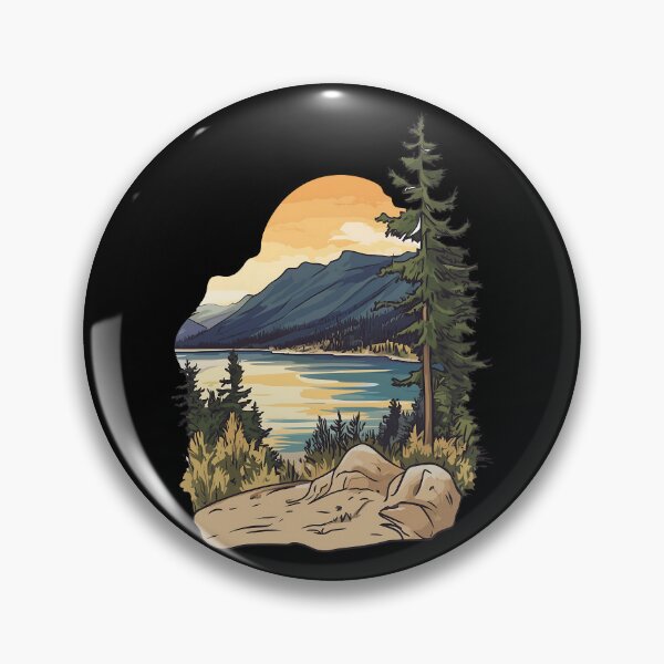 Item preview, Anglemont British Columbia Sunset Lake View Shuswap Illustration designed and sold by meganohm.
