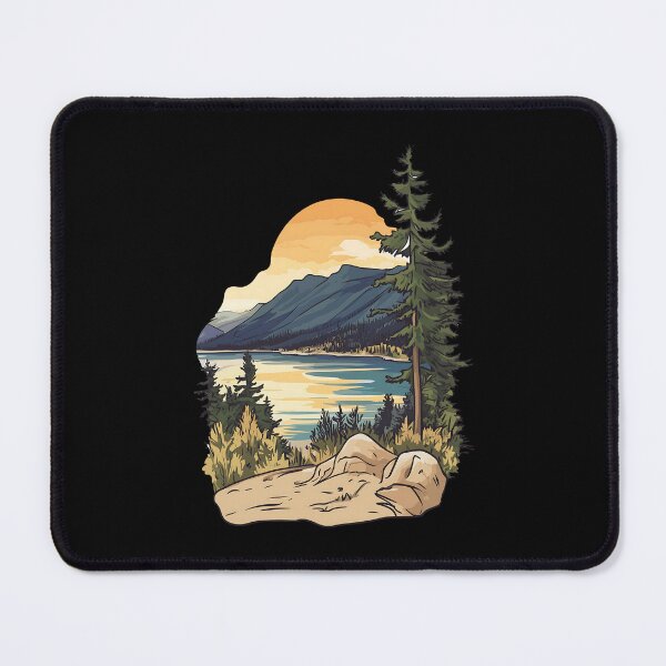 Item preview, Anglemont British Columbia Sunset Lake View Shuswap Illustration designed and sold by meganohm.